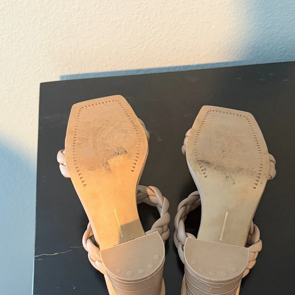 Dolce Vita Tan Braided Heels - Size 7 - Picture 4 of 8